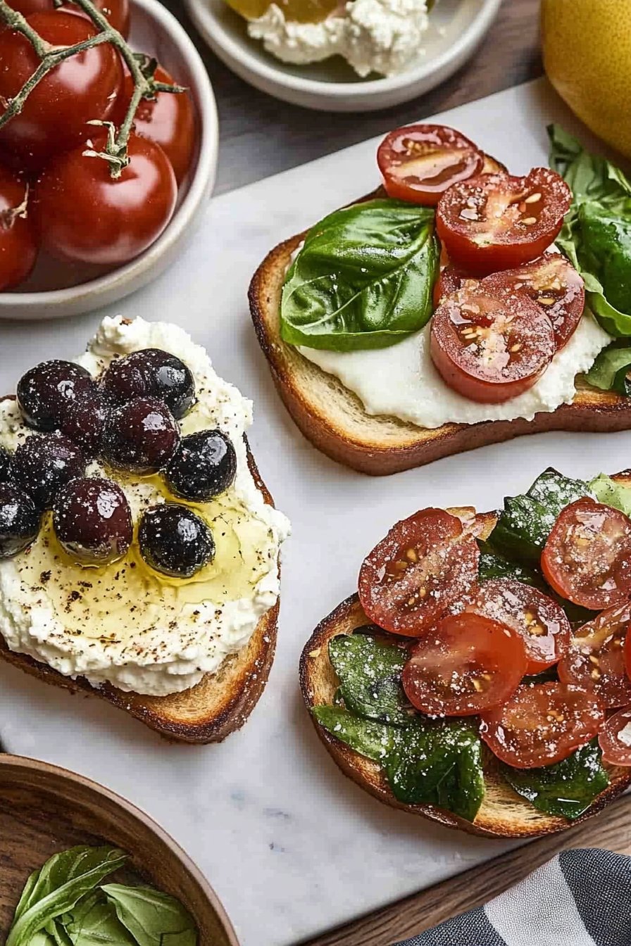 Ricotta Toast 4 Ways