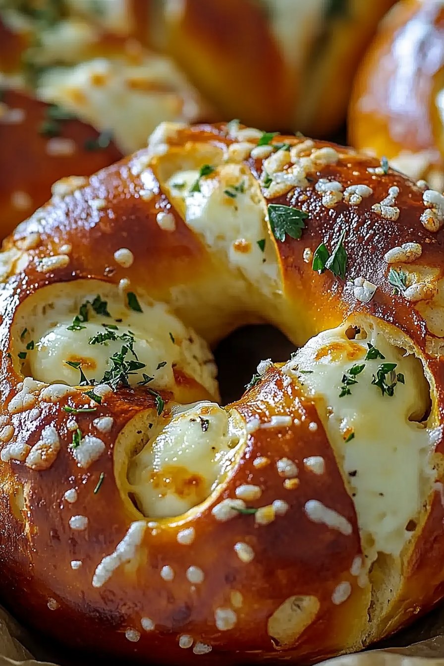 Mozzarella Stuffed Soft Pretzels: A Gooey, Cheesy Delight