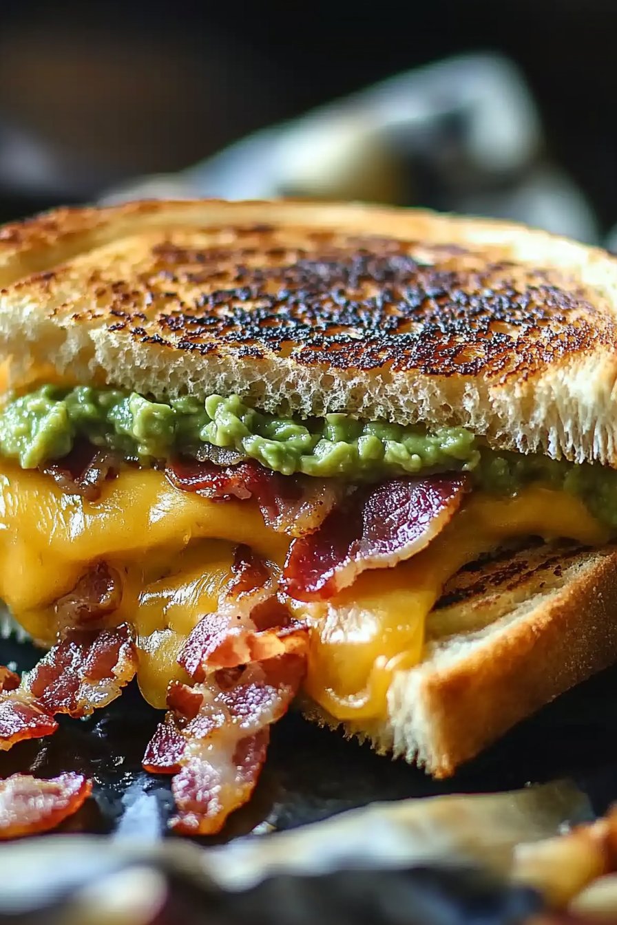 Bacon Guacamole Grilled Cheese Sandwich