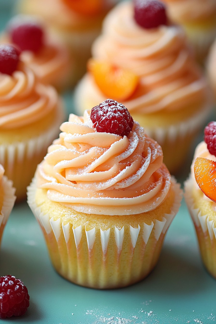 Peach Bellini Cupcakes