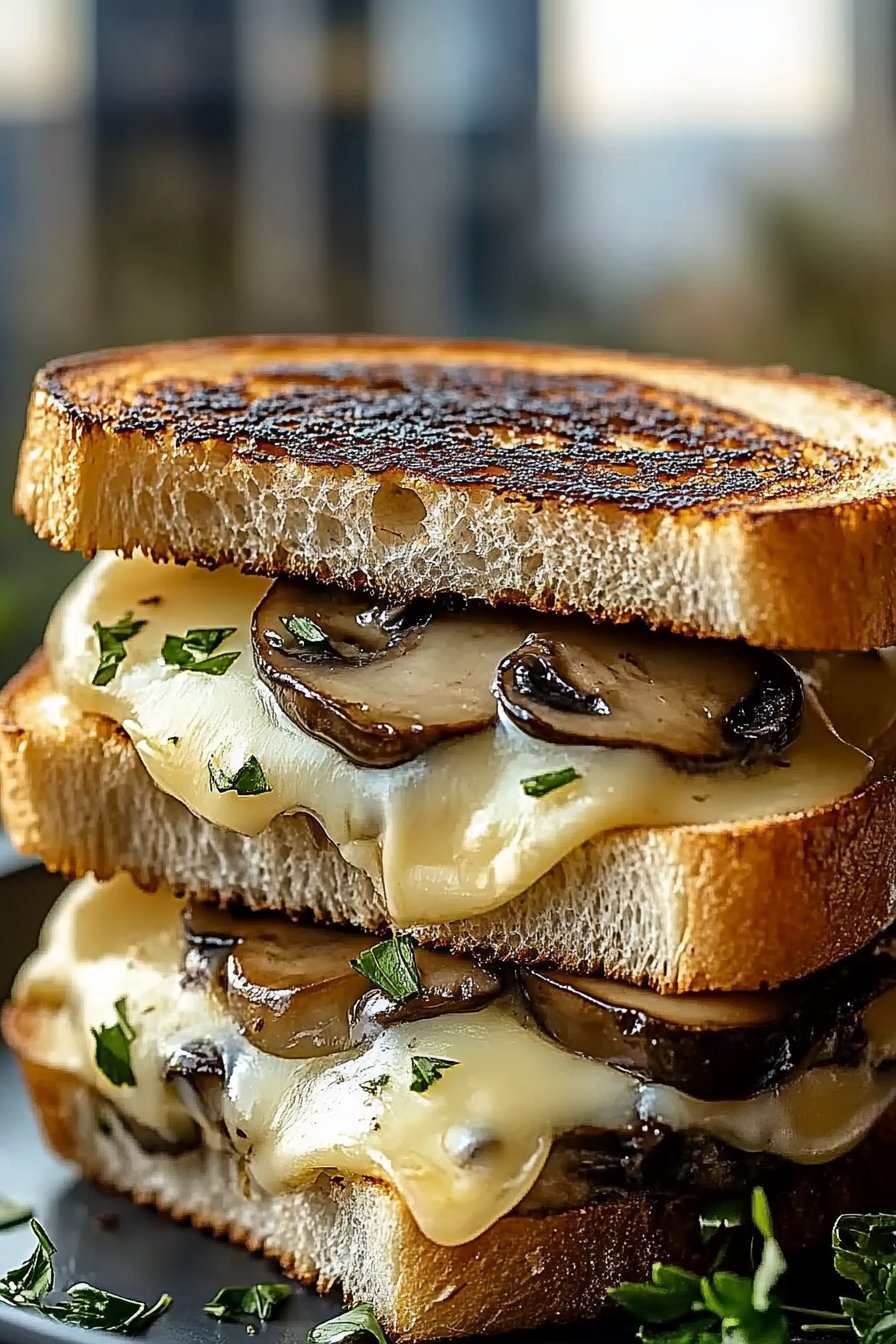 Garlic Mushroom Grilled Cheese