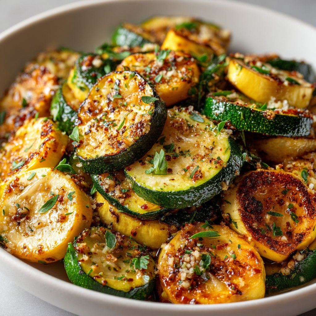 Garlic Parmesan Zucchini & Squash Medley