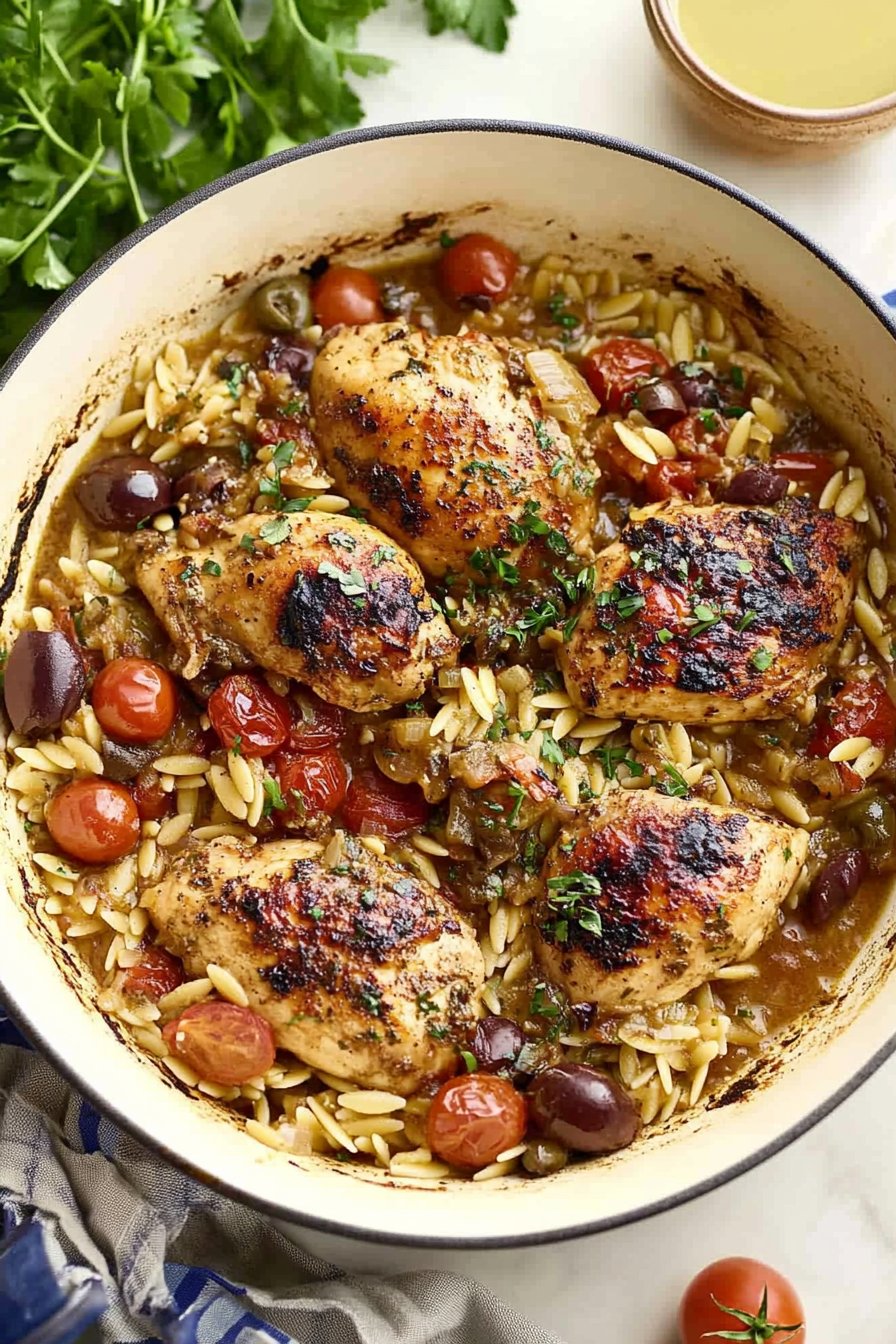 Greek Chicken and Orzo