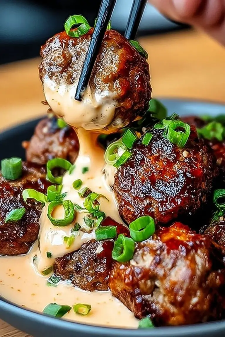 Korean BBQ Meatballs with Spicy Mayo Dip