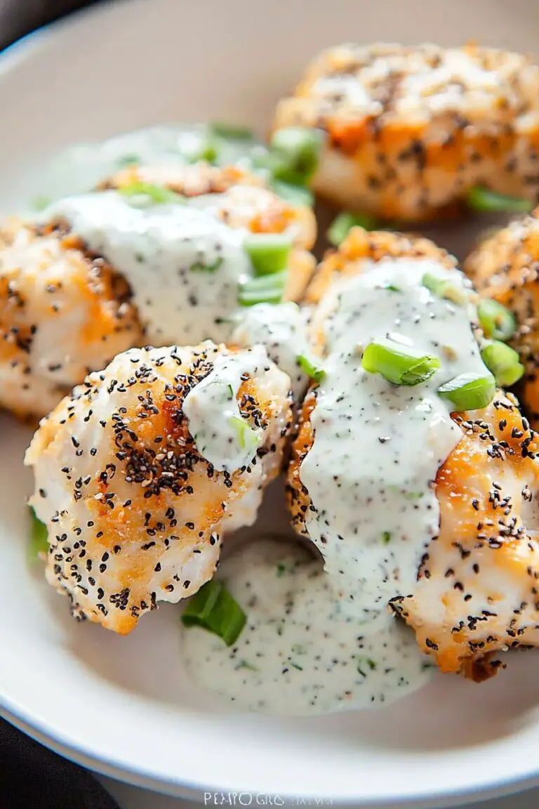 Everything Bagel Chicken with Scallion Cream Cheese Sauce