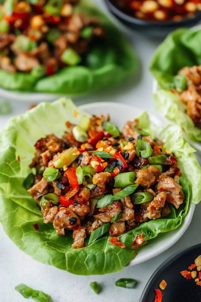 Sweet and Spicy Pork Lettuce Wraps