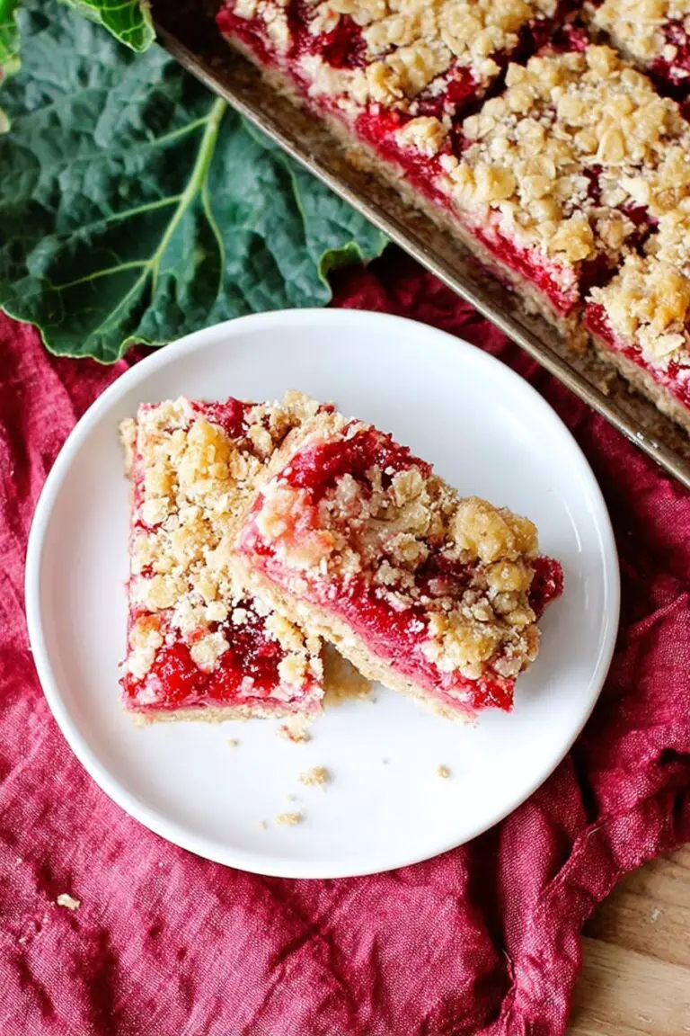 Rhubarb Oat Bars