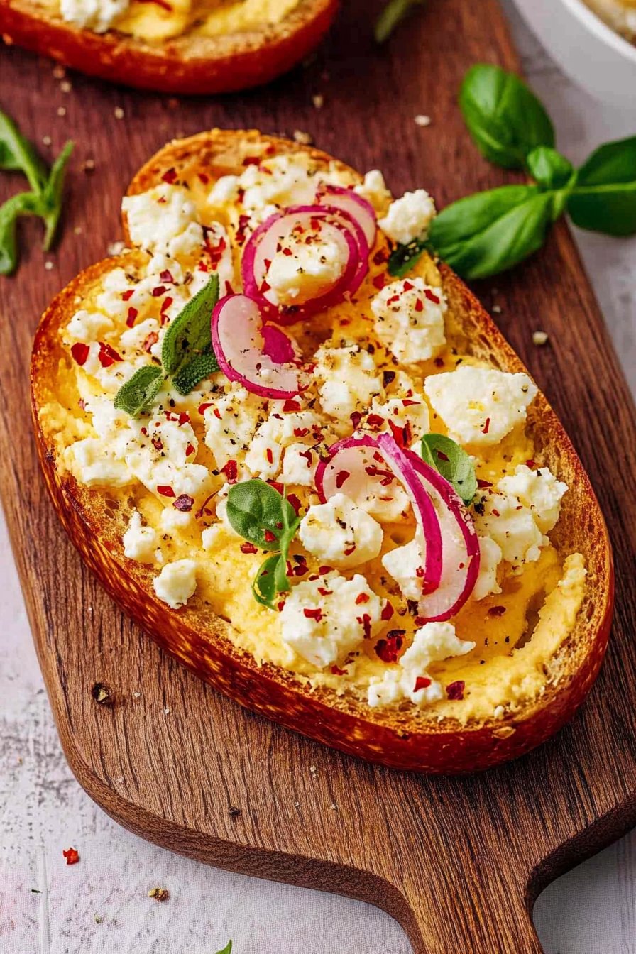Baked Feta Eggs