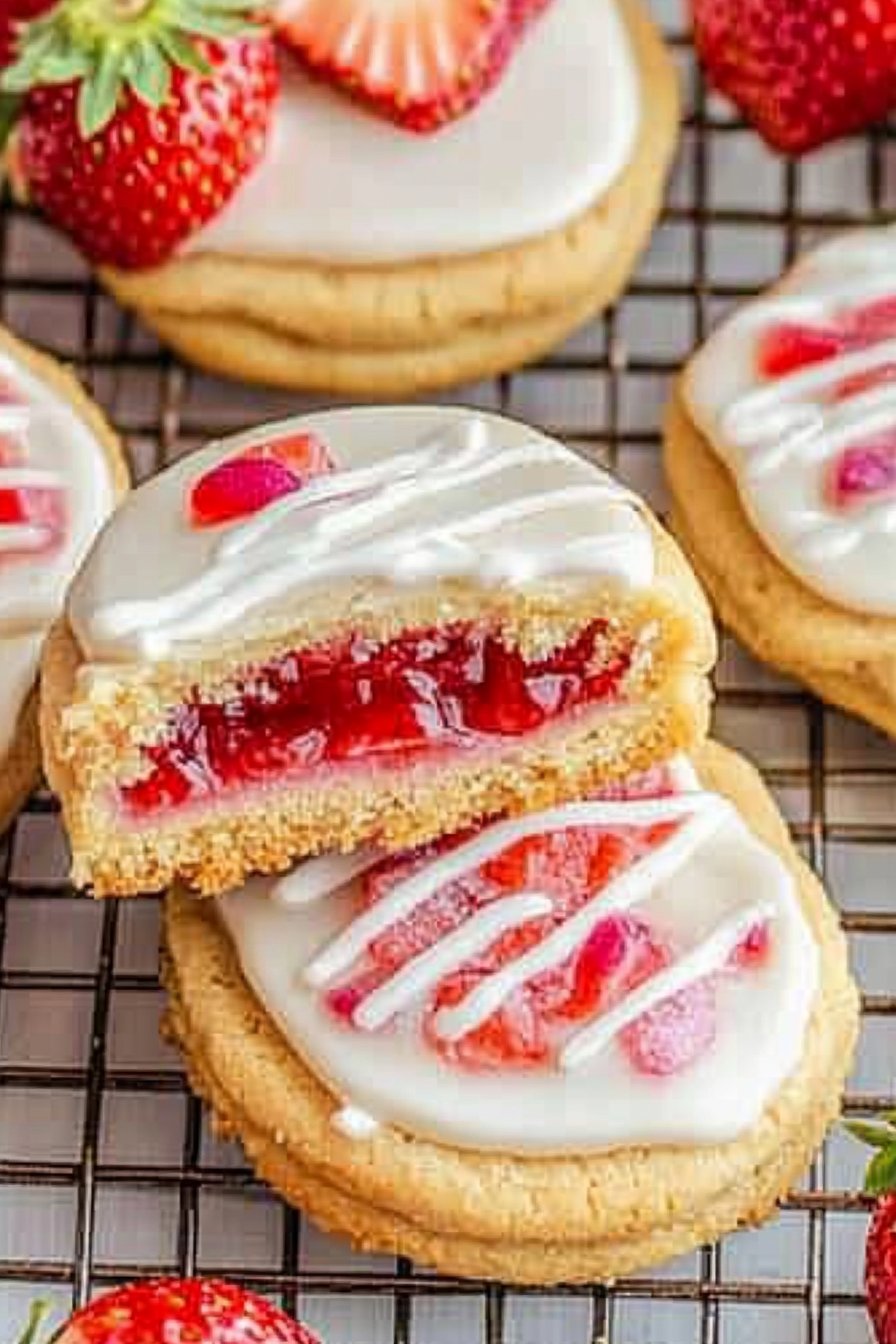 Strawberry Pop Tart Cookies