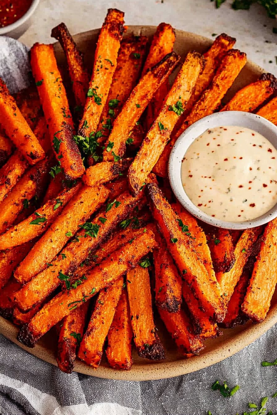 Crispy Carrot Fries Recipe (Baked or Air Fried)