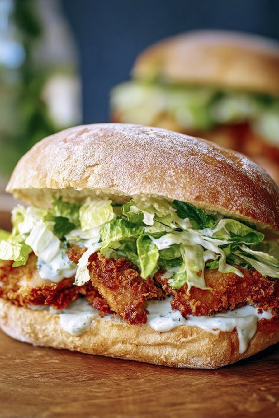 Crispy Chicken Caesar Sandwich