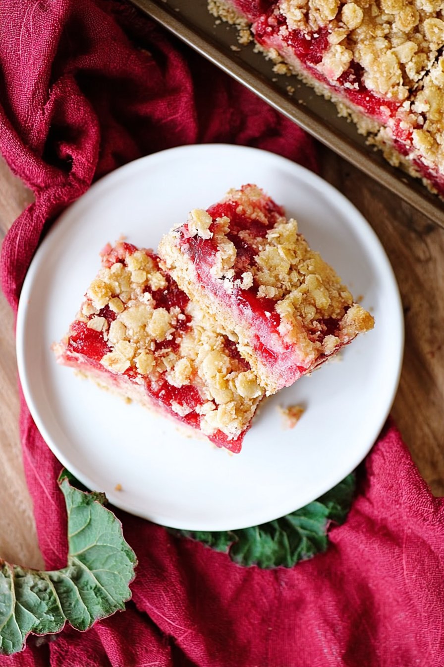 Rhubarb Oat Bars