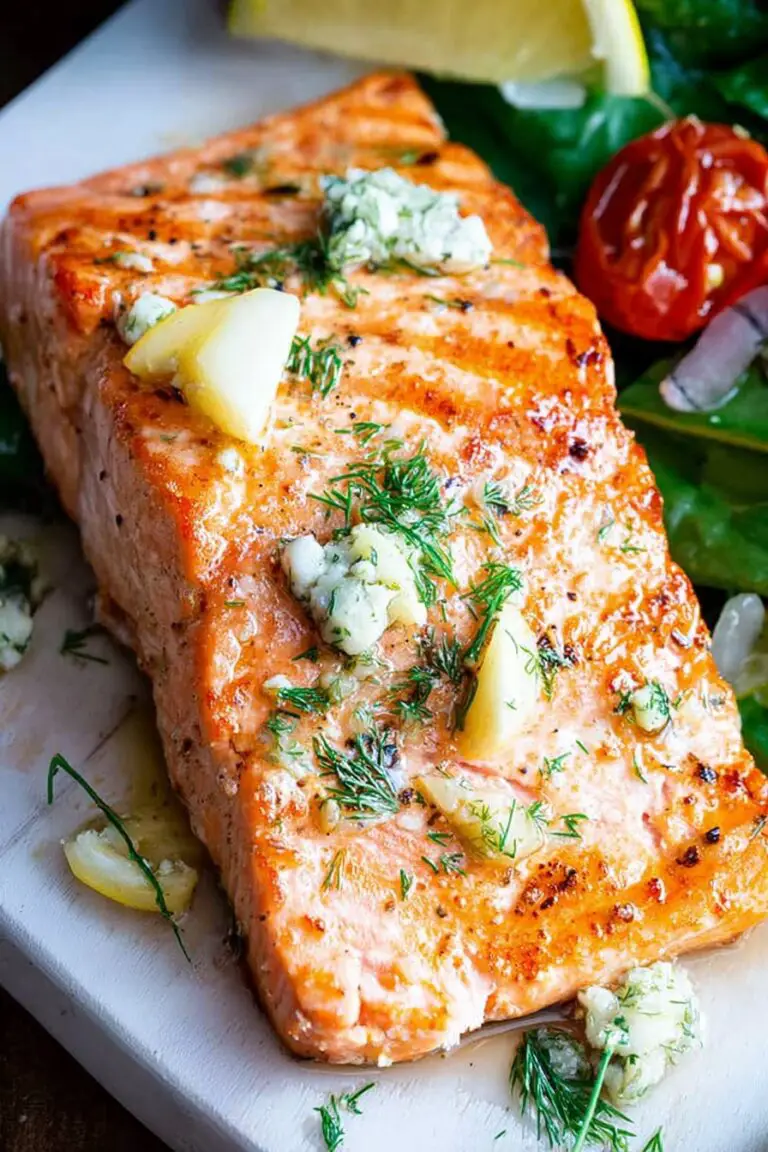 Juicy Grilled Salmon with Garlic Butter