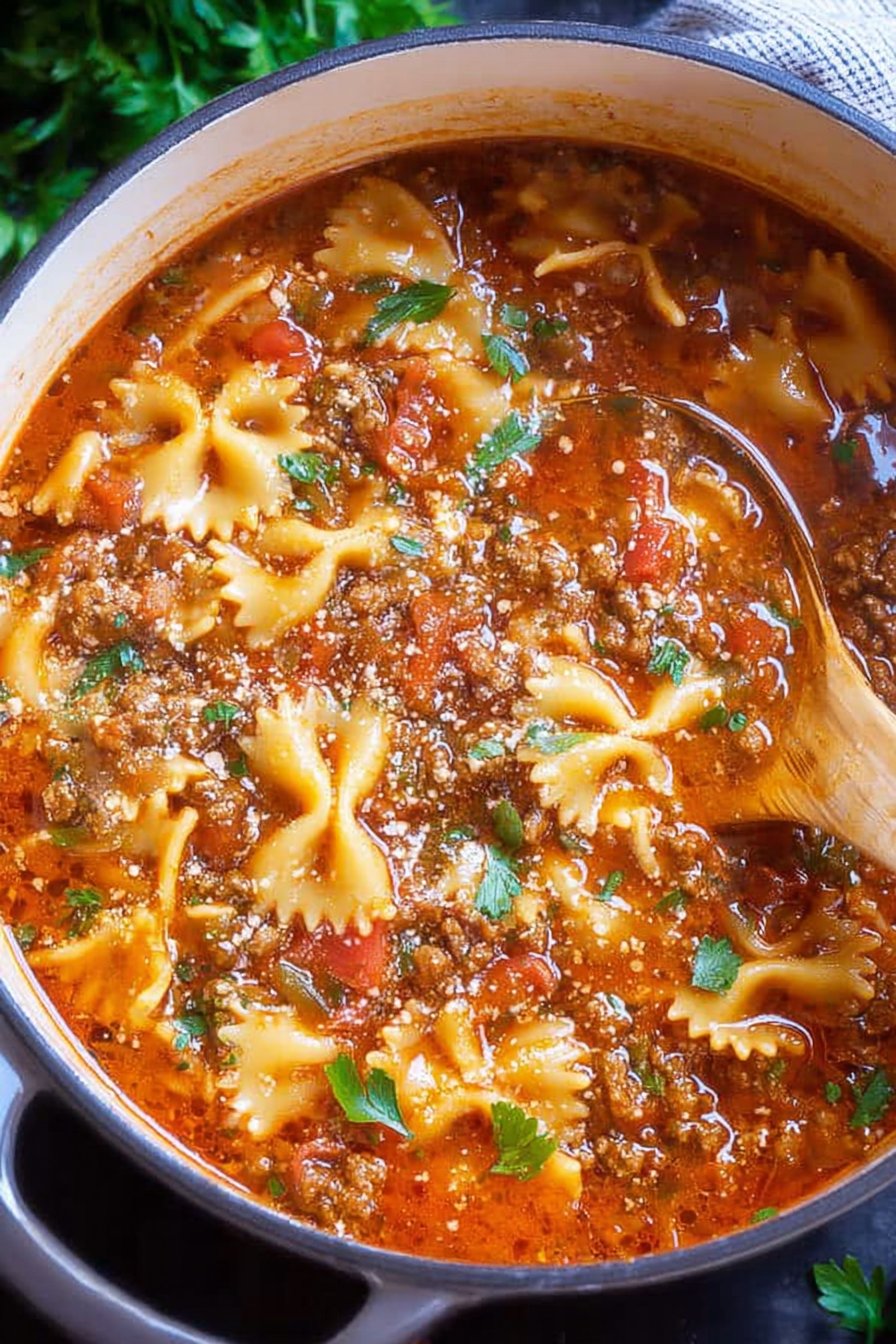 Easy Lasagna Soup