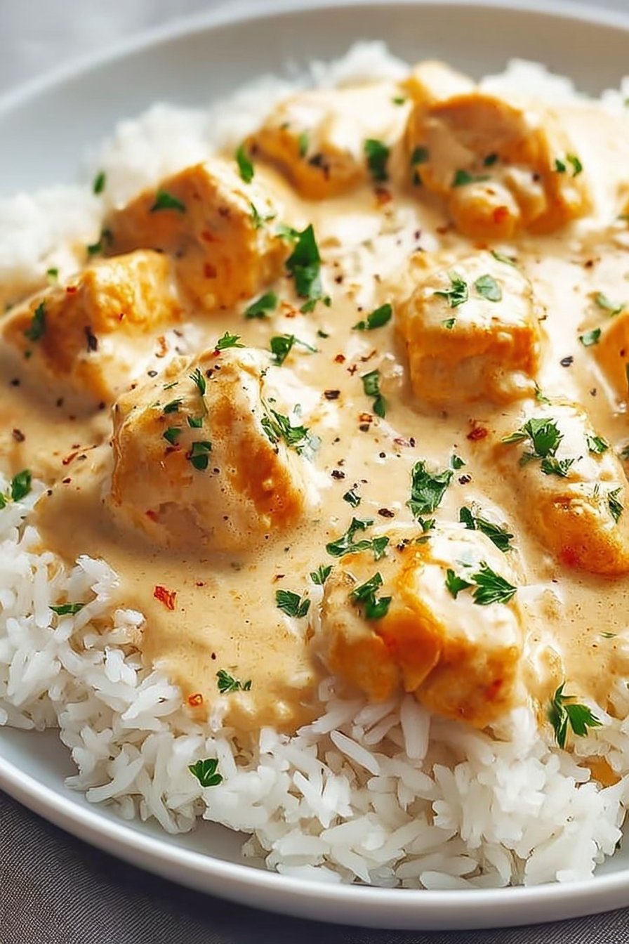 Creamy Smothered Chicken and Rice
