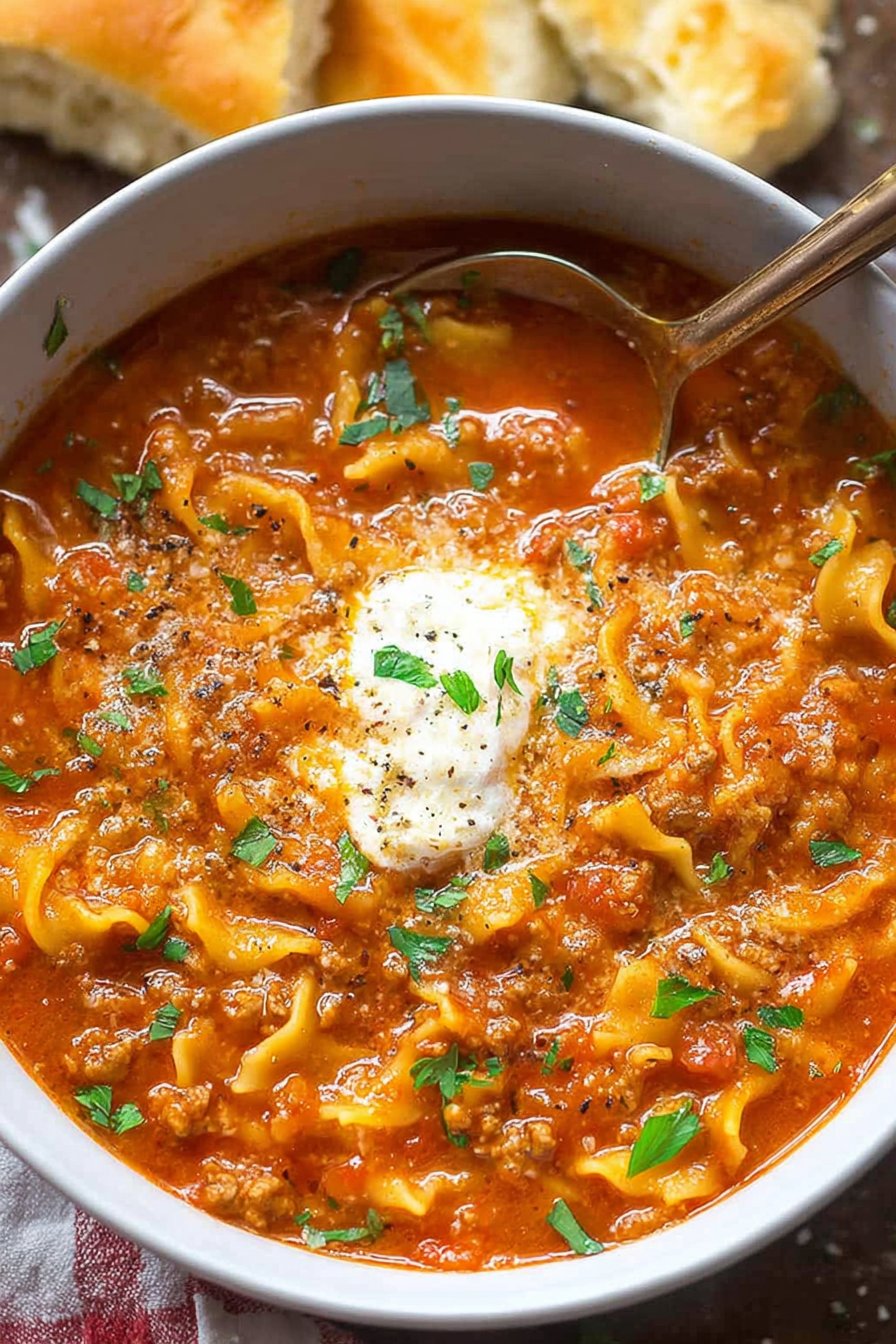Easy Lasagna Soup
