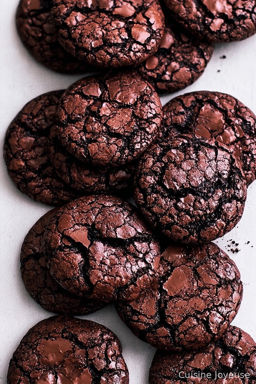 20 Minute Fudgy Chocolate Brownie Cookies