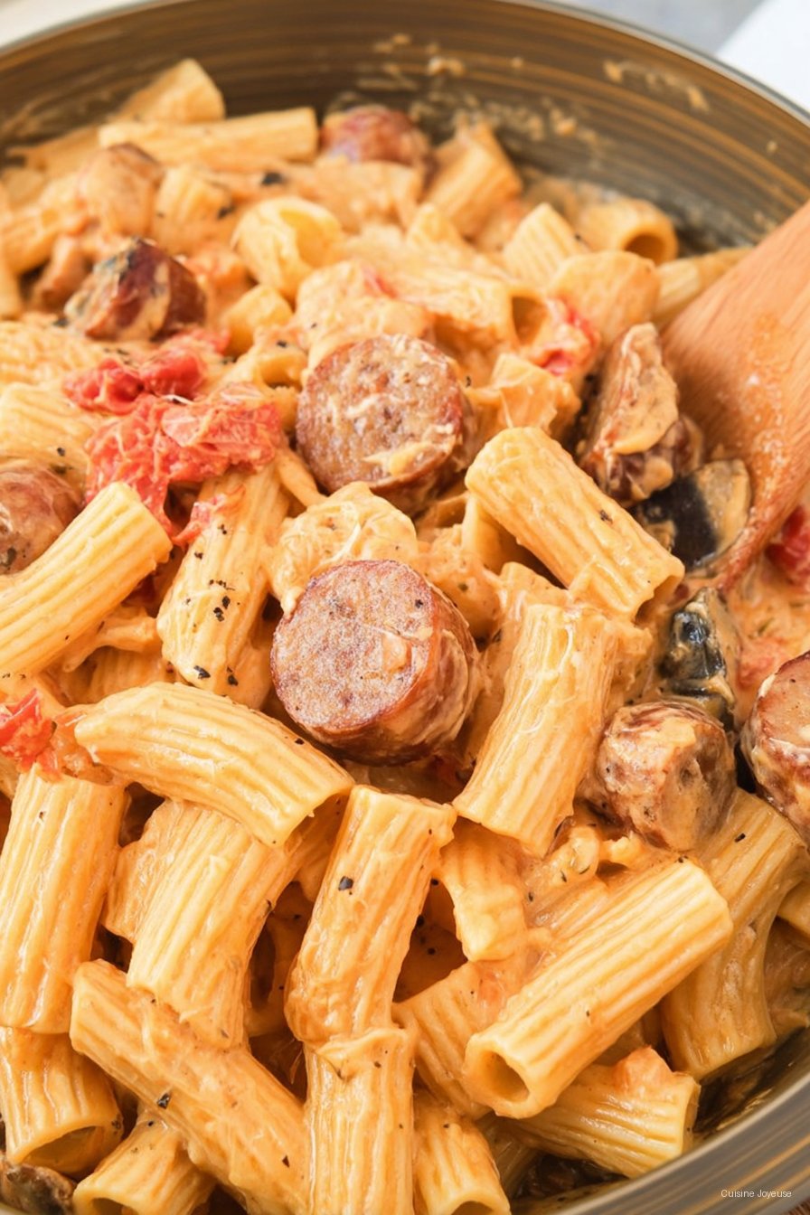 Bratwurst Pasta with Spicy Cream Sauce