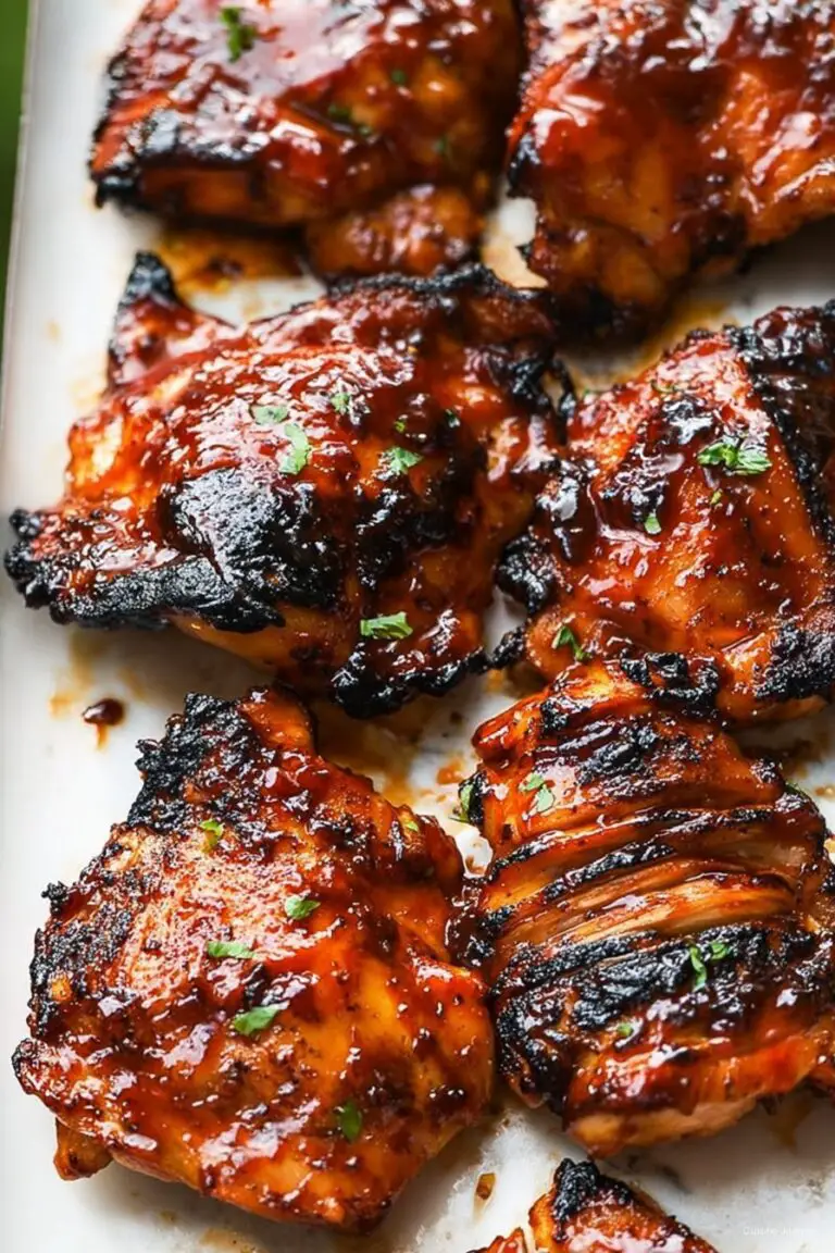 Caramelized BBQ Chicken Thighs in the Oven