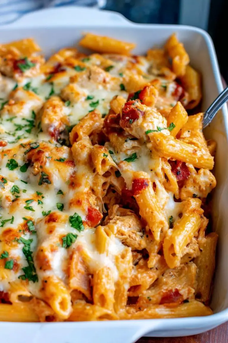 Cheesy Pasta Bake With Chicken And Bacon