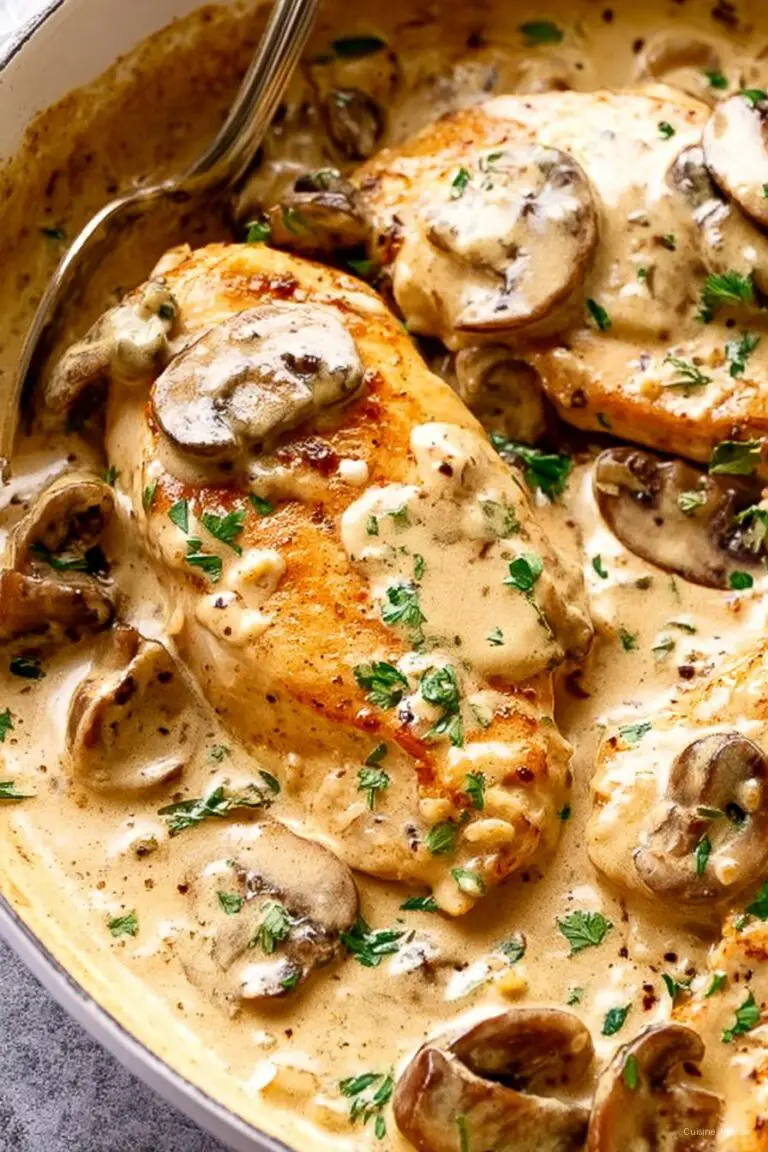 Chicken with Garlic Mushroom Sauce