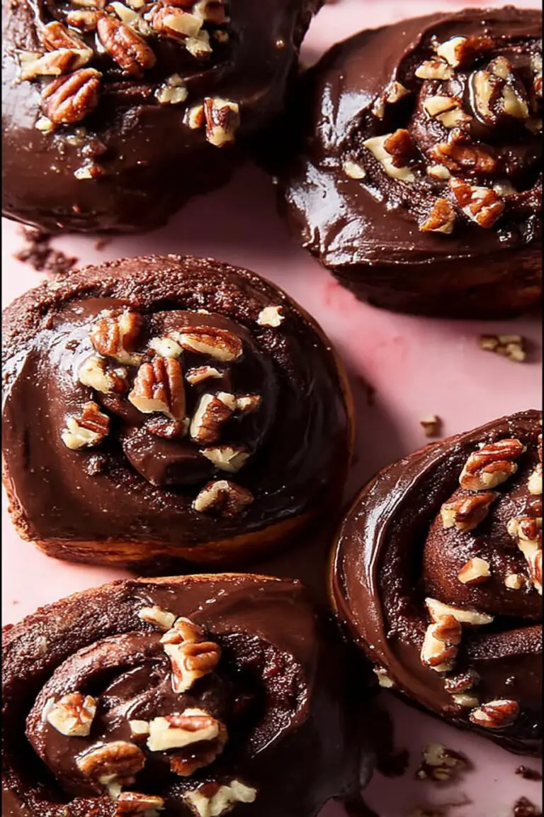 Chocolate Pecan Cinnamon Rolls