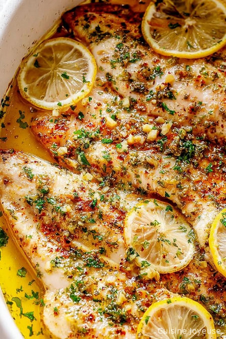 Garlic Butter Oven Baked Tilapia