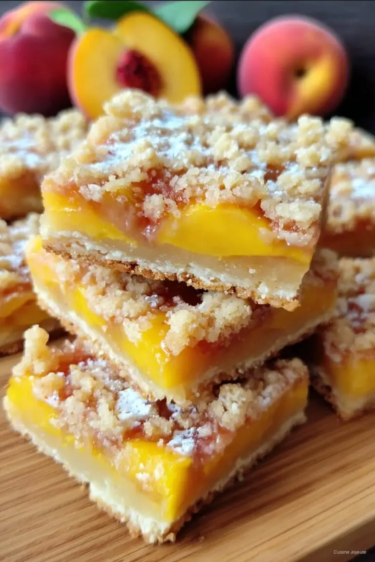 Heavenly Summer Peach Bars: A Sweet Slice of Sunshine