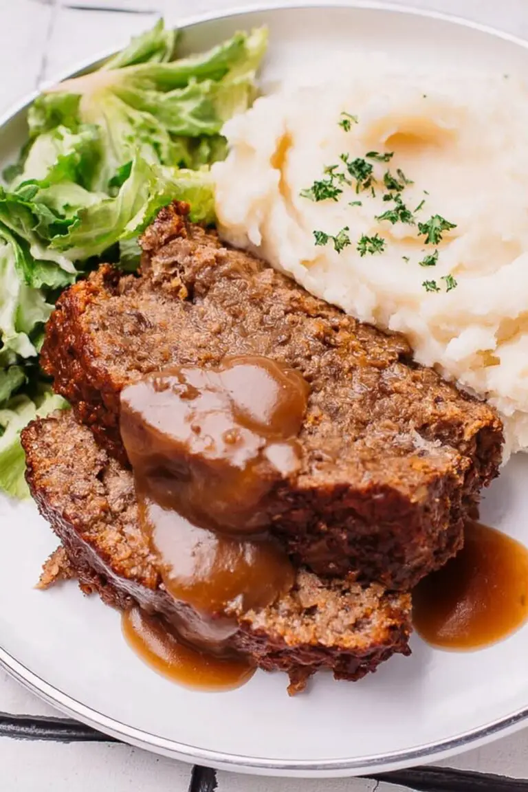 Meatloaf with Brown Gravy