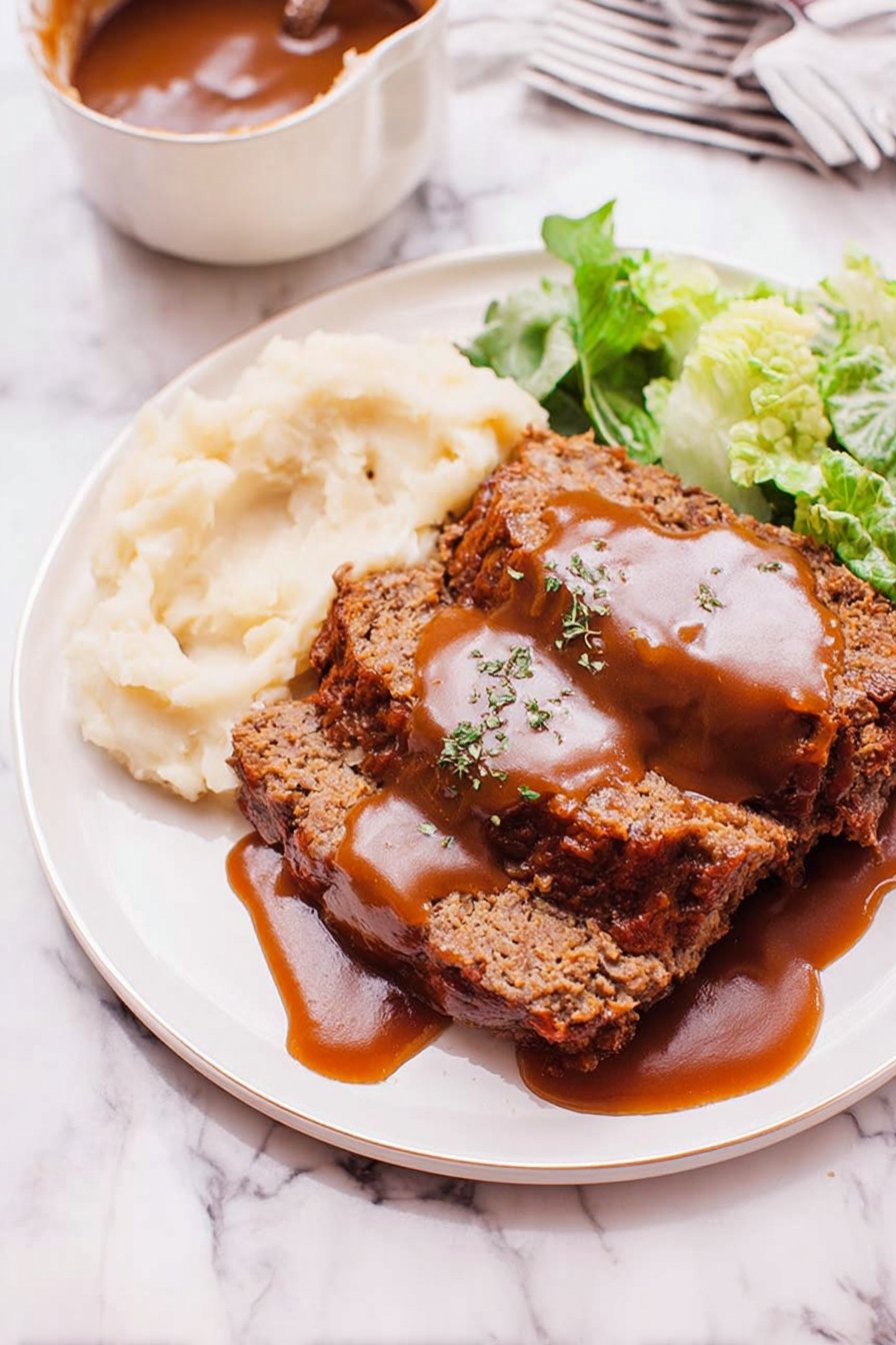 Meatloaf with Brown Gravy
