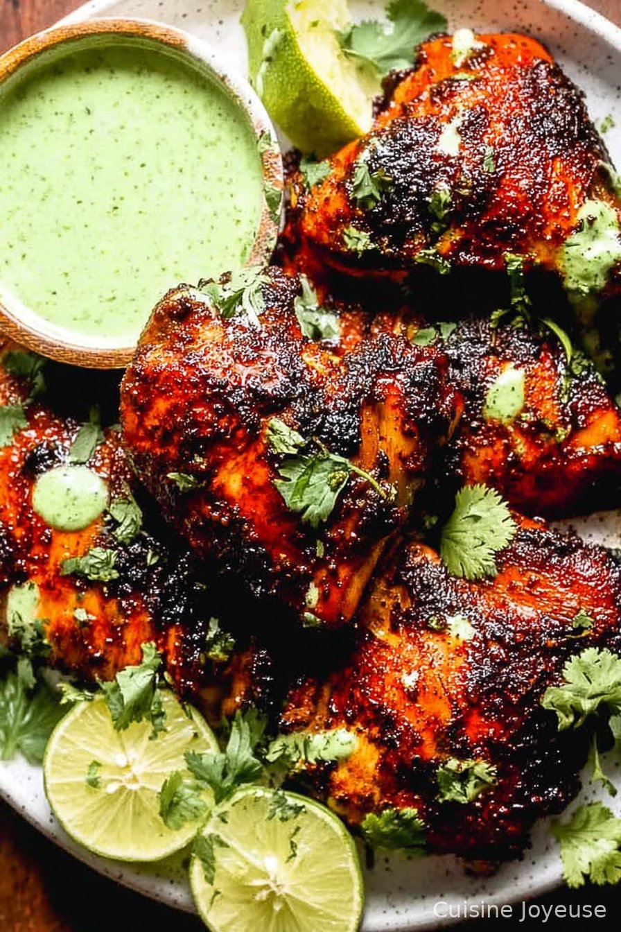 Peruvian Chicken with Green Sauce
