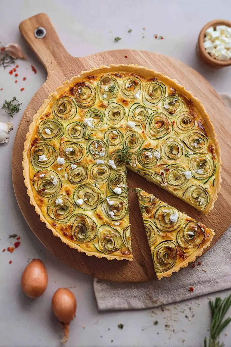 Easy Zucchini Feta Quiche