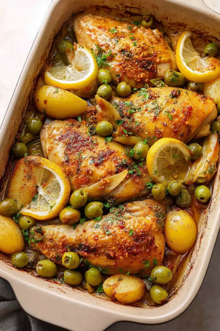 Oven-Baked Chicken with Green Olives