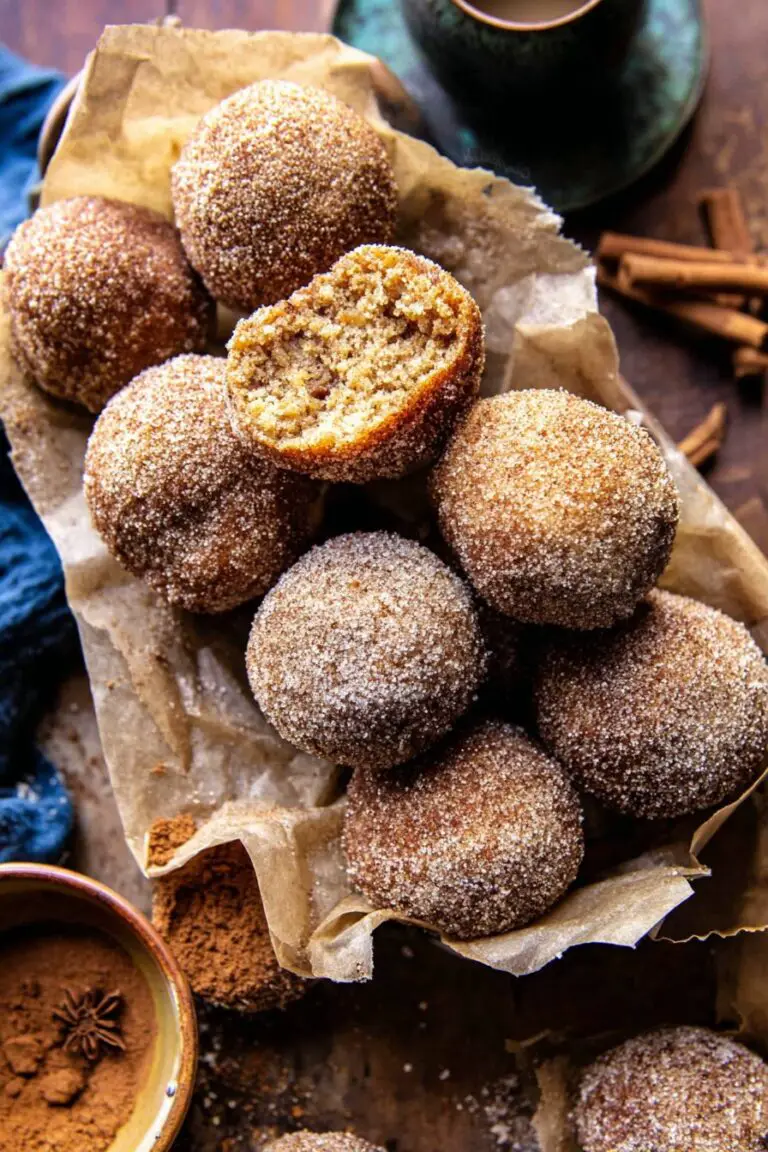 Baked Cinnamon Sugar Apple Cider Doughnut Holes