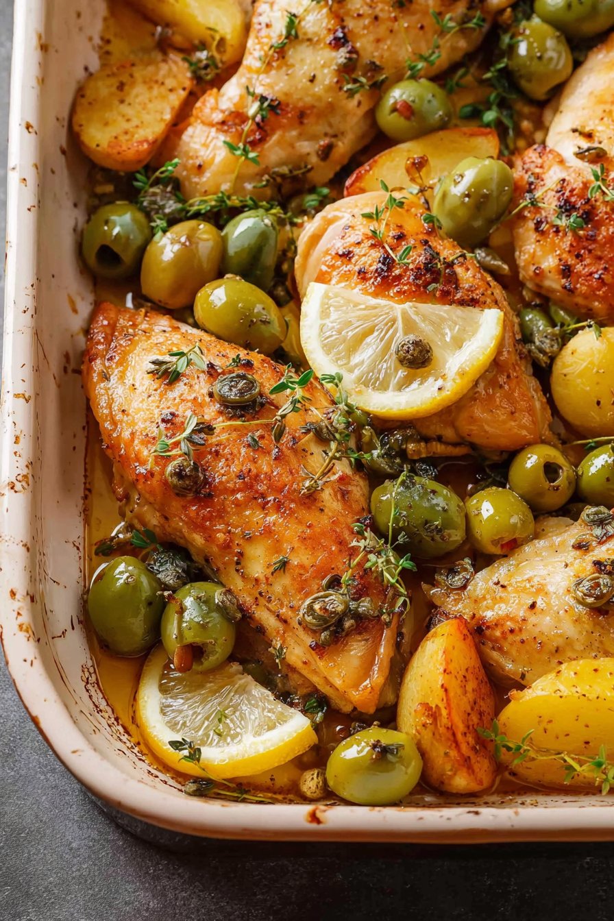 Oven-Baked Chicken with Green Olives