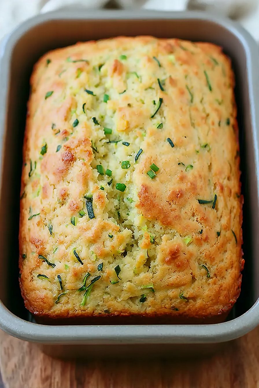 Green Onion Zucchini Cheddar Quick Bread