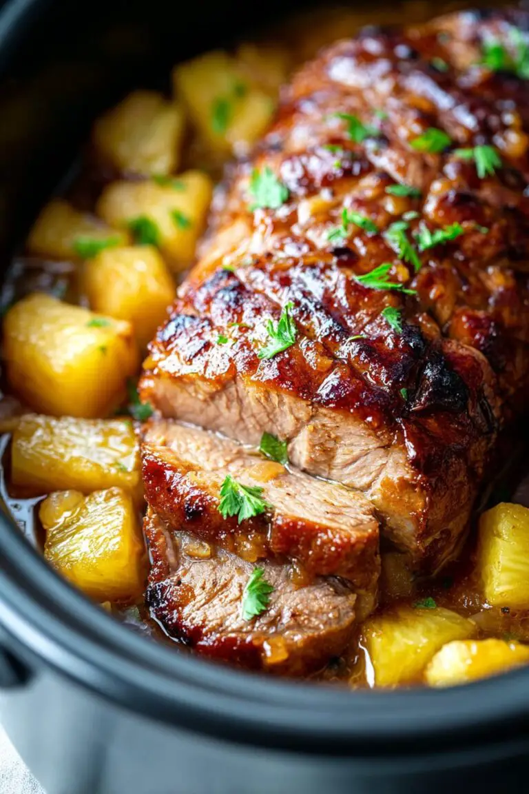 Slow Cooker Pineapple Pork Loin