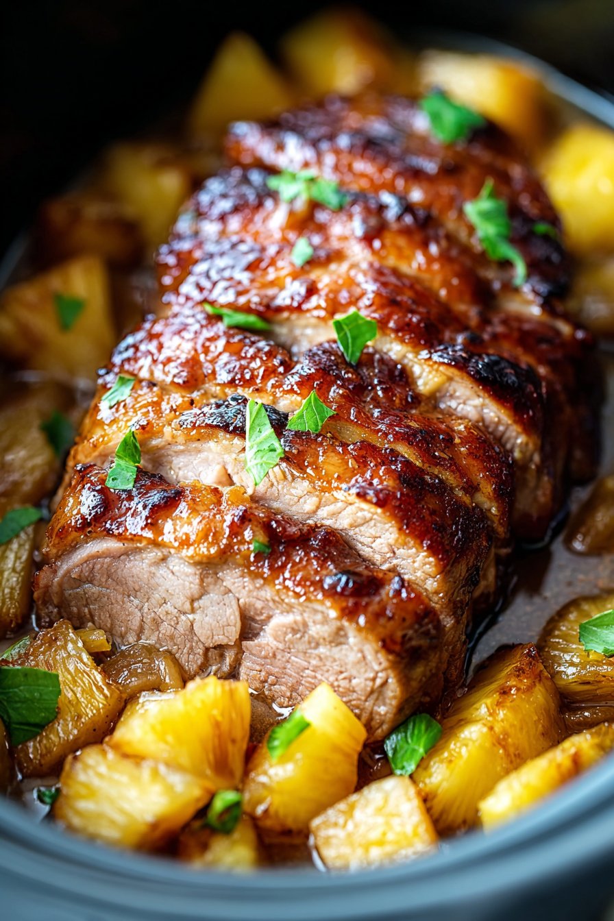 Slow Cooker Pineapple Pork Loin