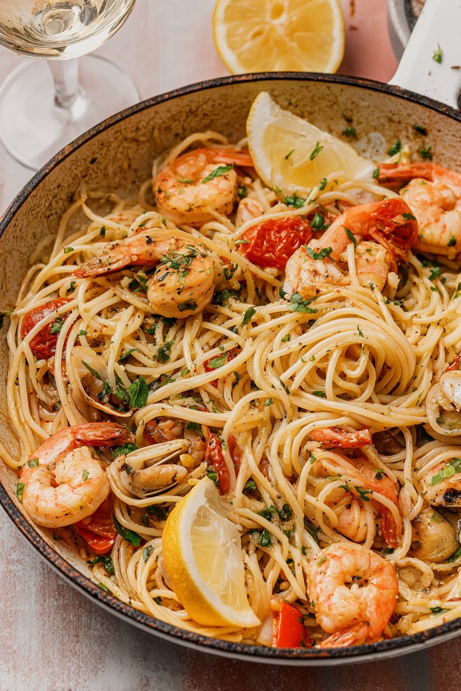 White Wine Seafood Pasta