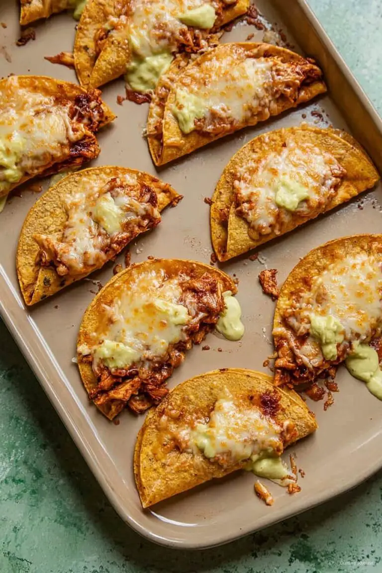 Baked Chicken Tacos With Avocado Sauce