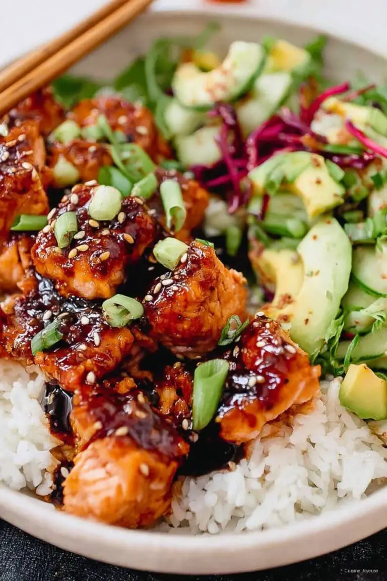 Honey Garlic Salmon Rice Bowl