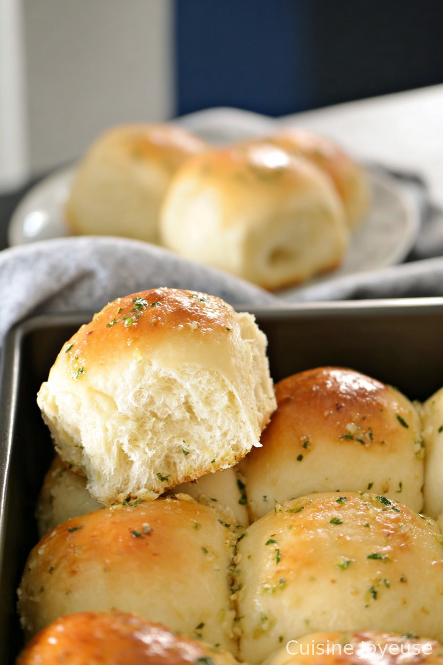 30-Minute Garlic Parmesan Dinner Rolls