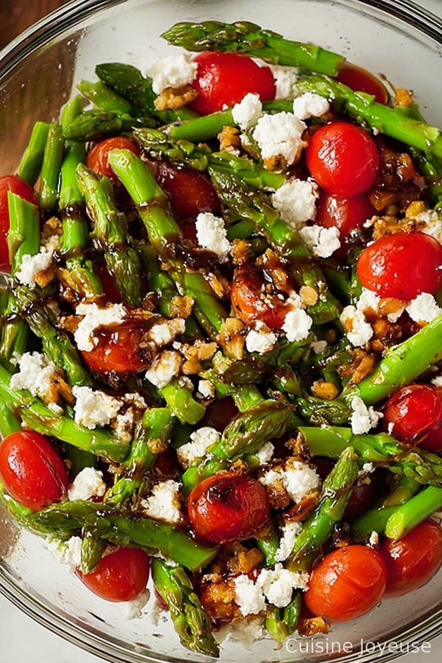 Asparagus, Tomato and Feta Salad with Balsamic Vinaigrette
