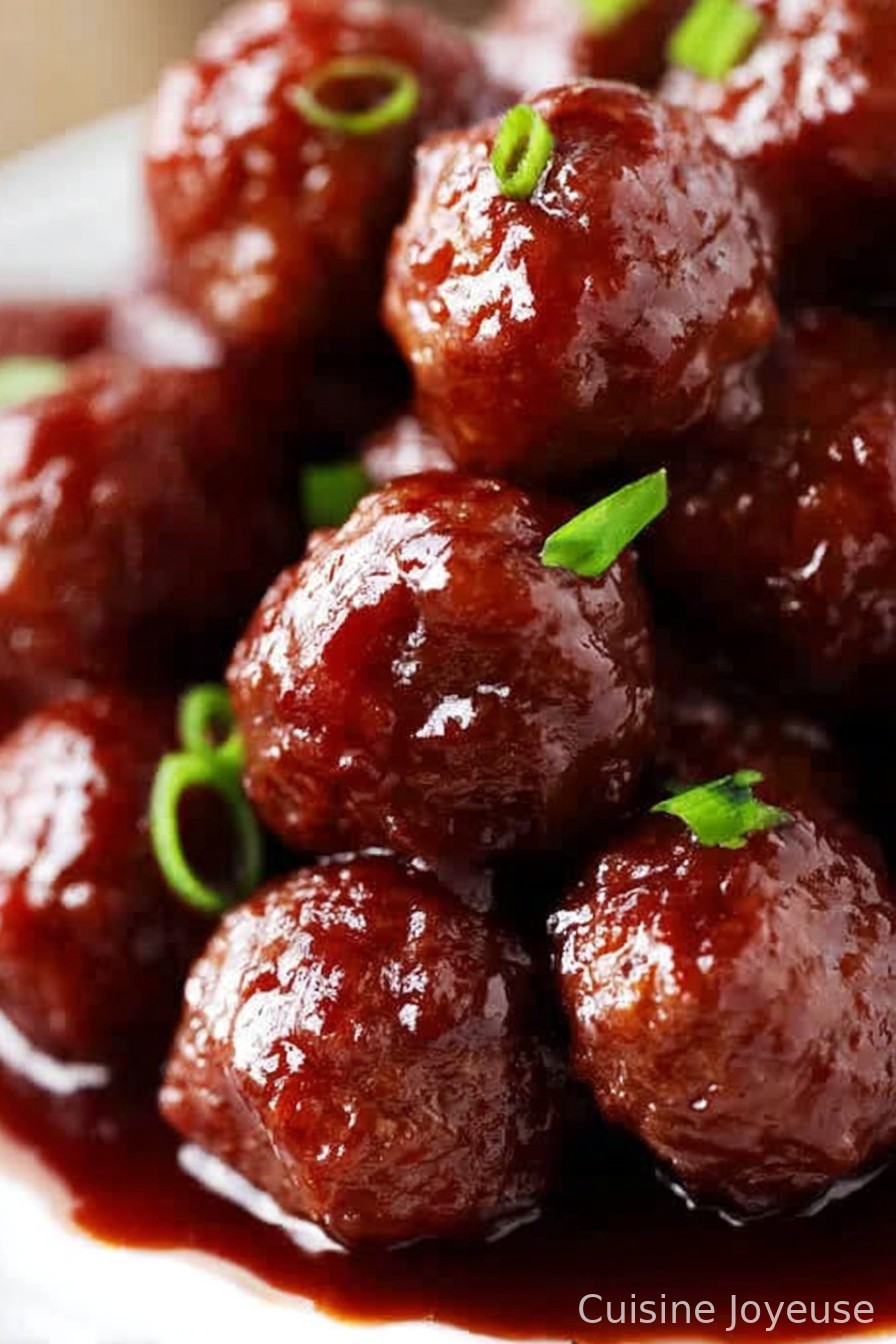 Crockpot grape jelly & BBQ meatballs