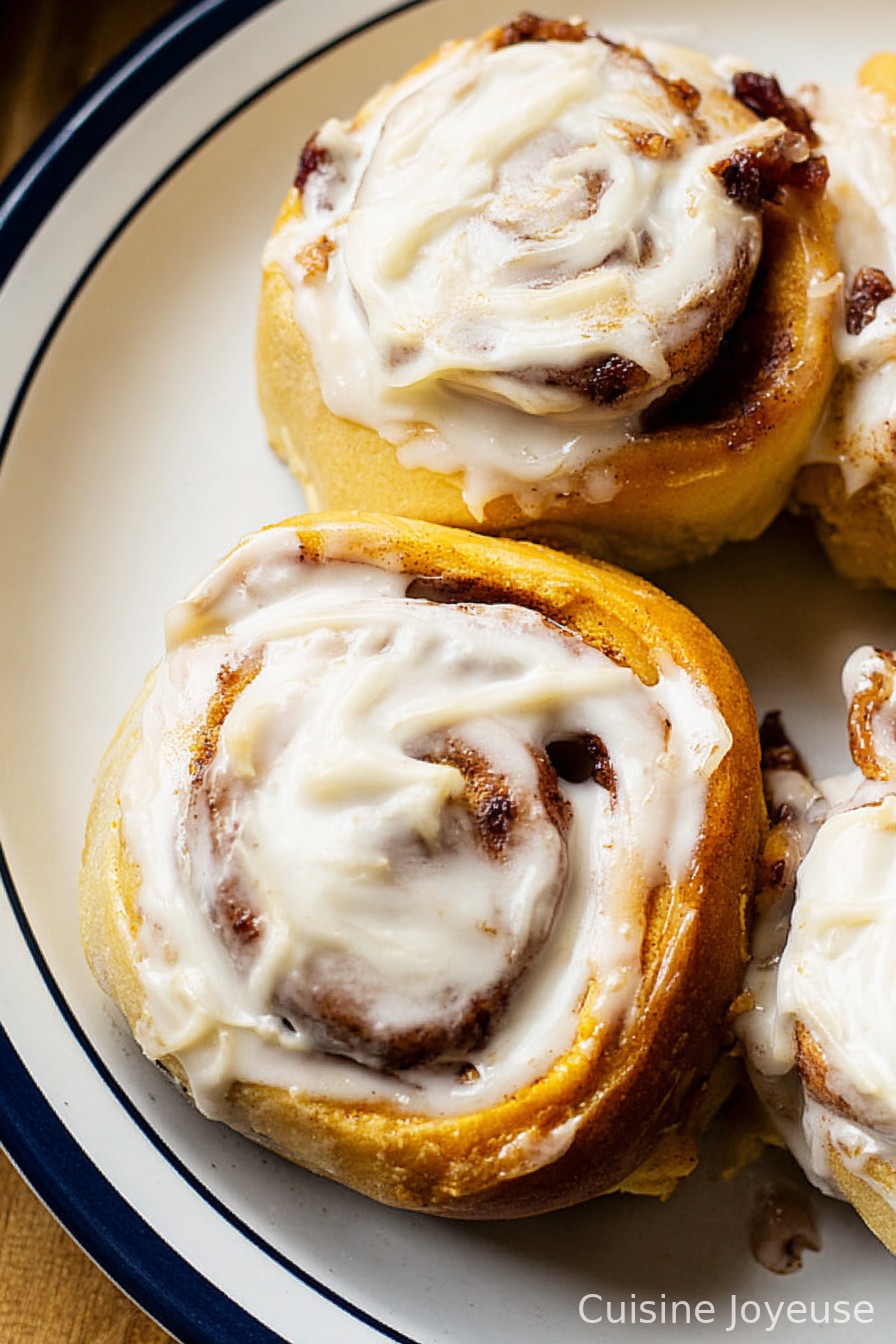 Pumpkin Greek Yogurt Cinnamon Rolls
