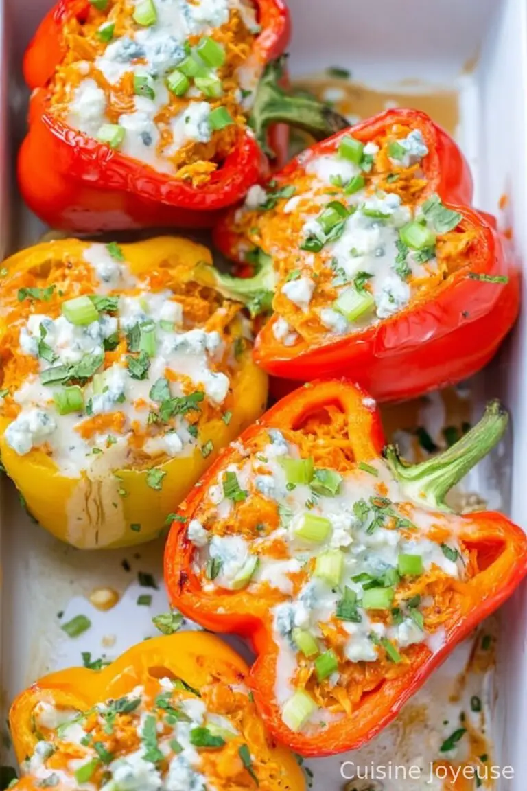Buffalo Chicken Stuffed Peppers