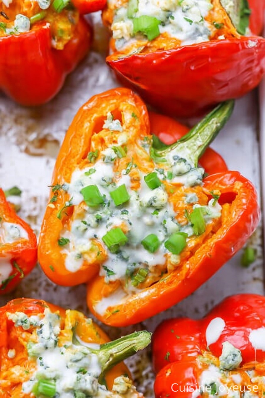 Buffalo Chicken Stuffed Peppers
