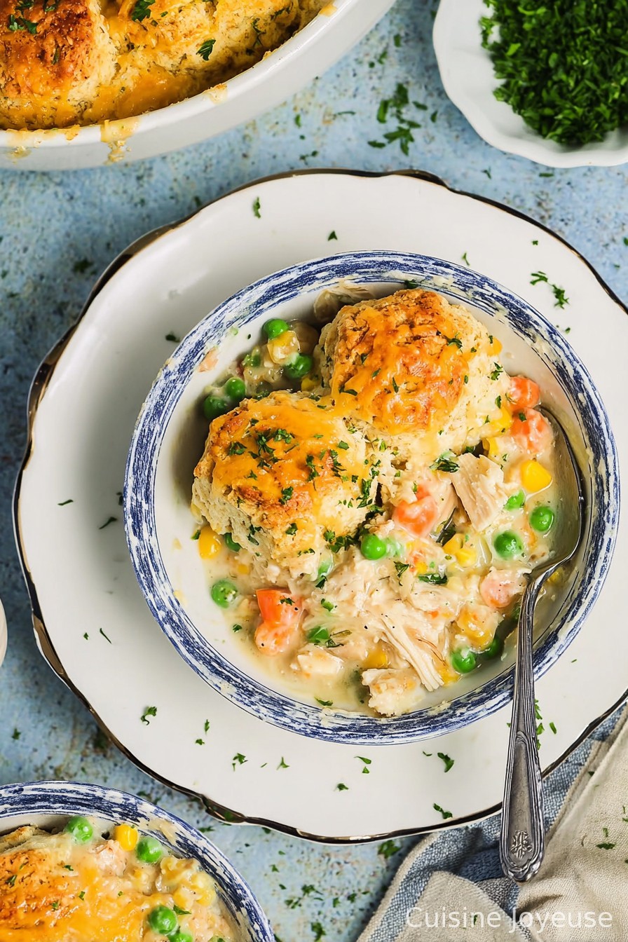 Cheddar Bay Biscuit Chicken Pot Pie