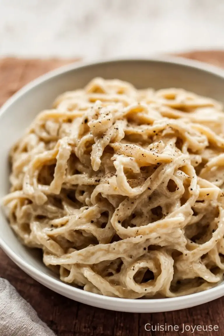 Creamy Nut-Free Vegan Cacio e Pepe Recipe