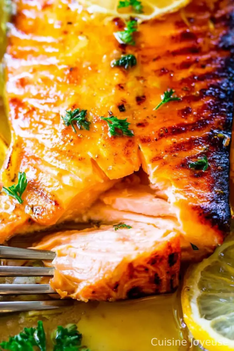 Grilled Honey Lemon Butter Salmon